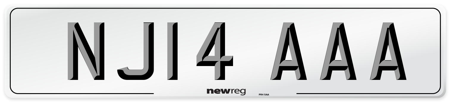 NJ14 AAA Number Plate from New Reg